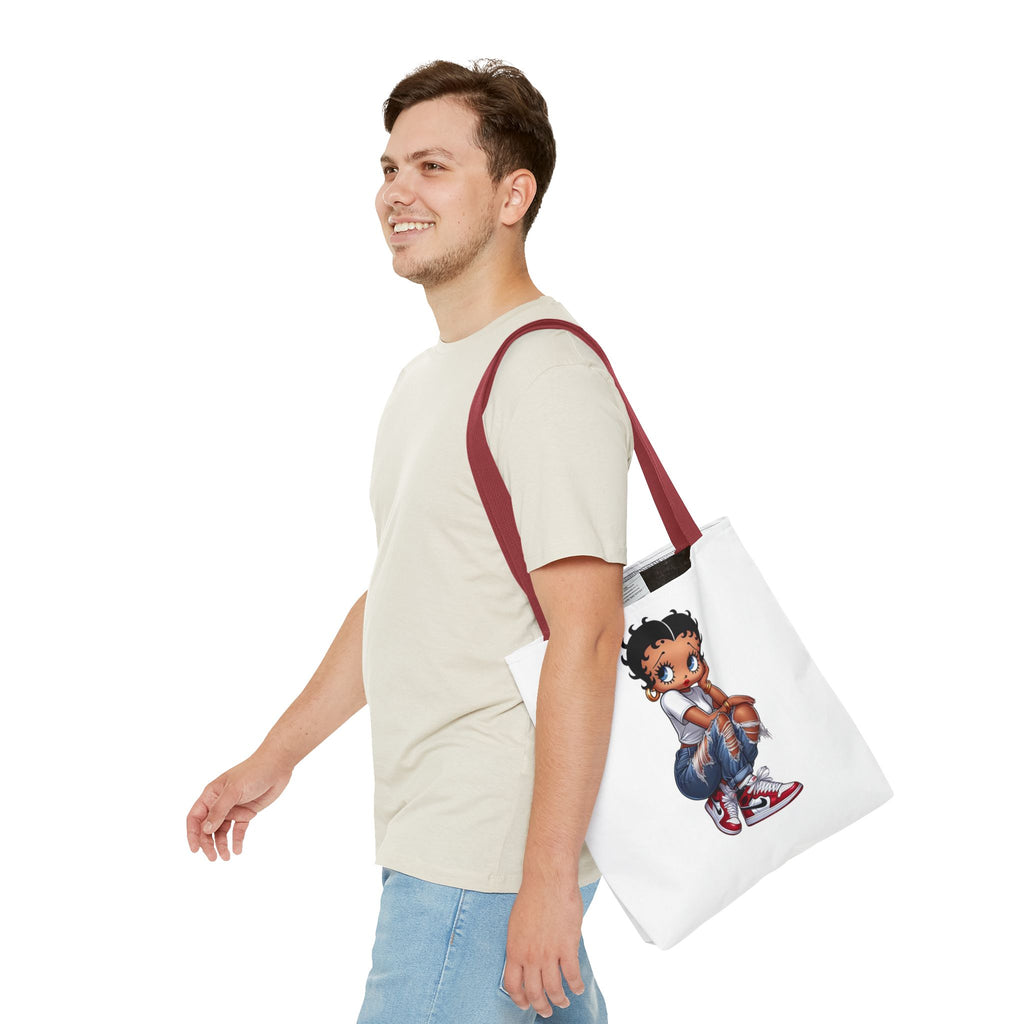Betty Boop Style Tote Bag — Retro Pin-Up Cartoon Design