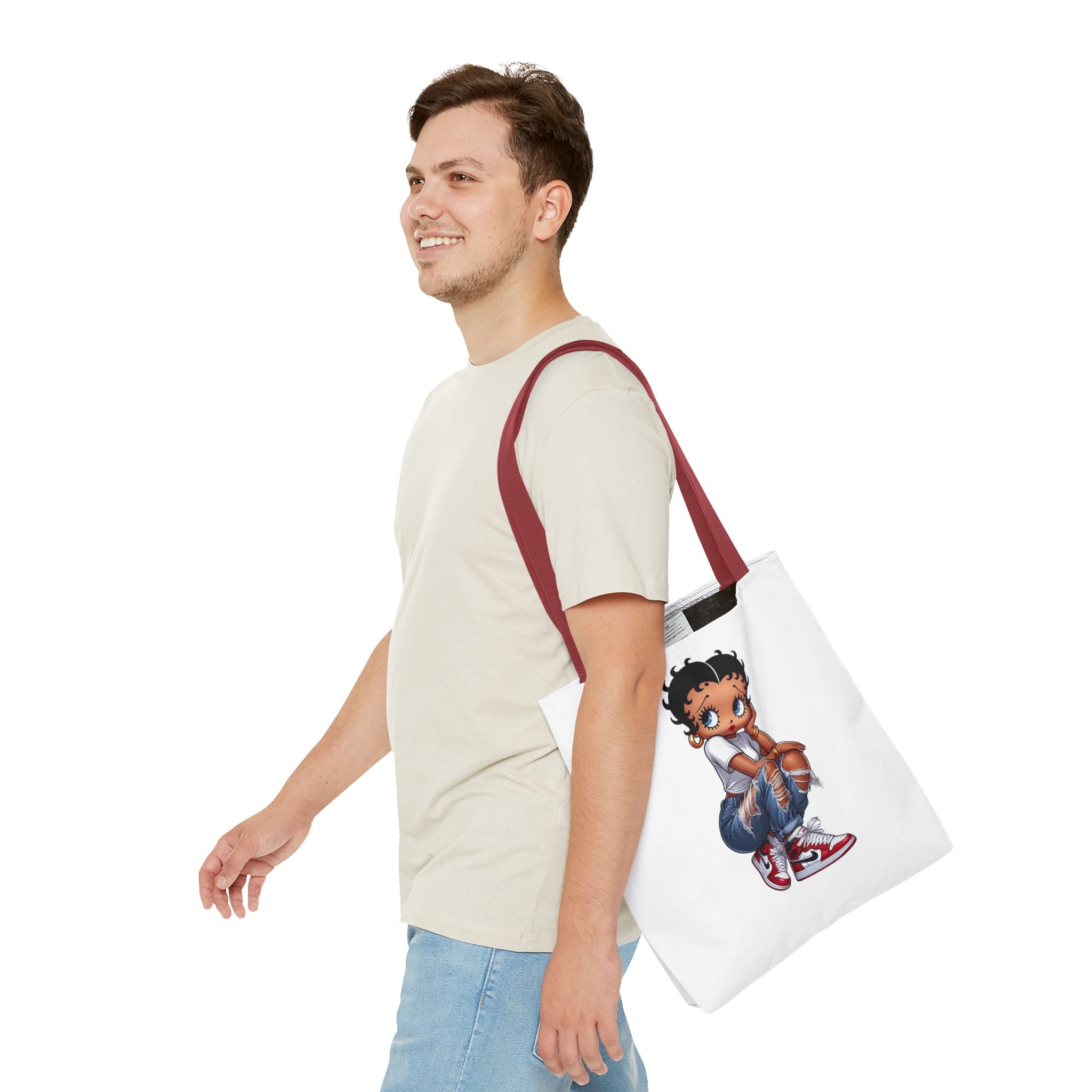 Betty Boop Style Tote Bag — Retro Pin-Up Cartoon Design