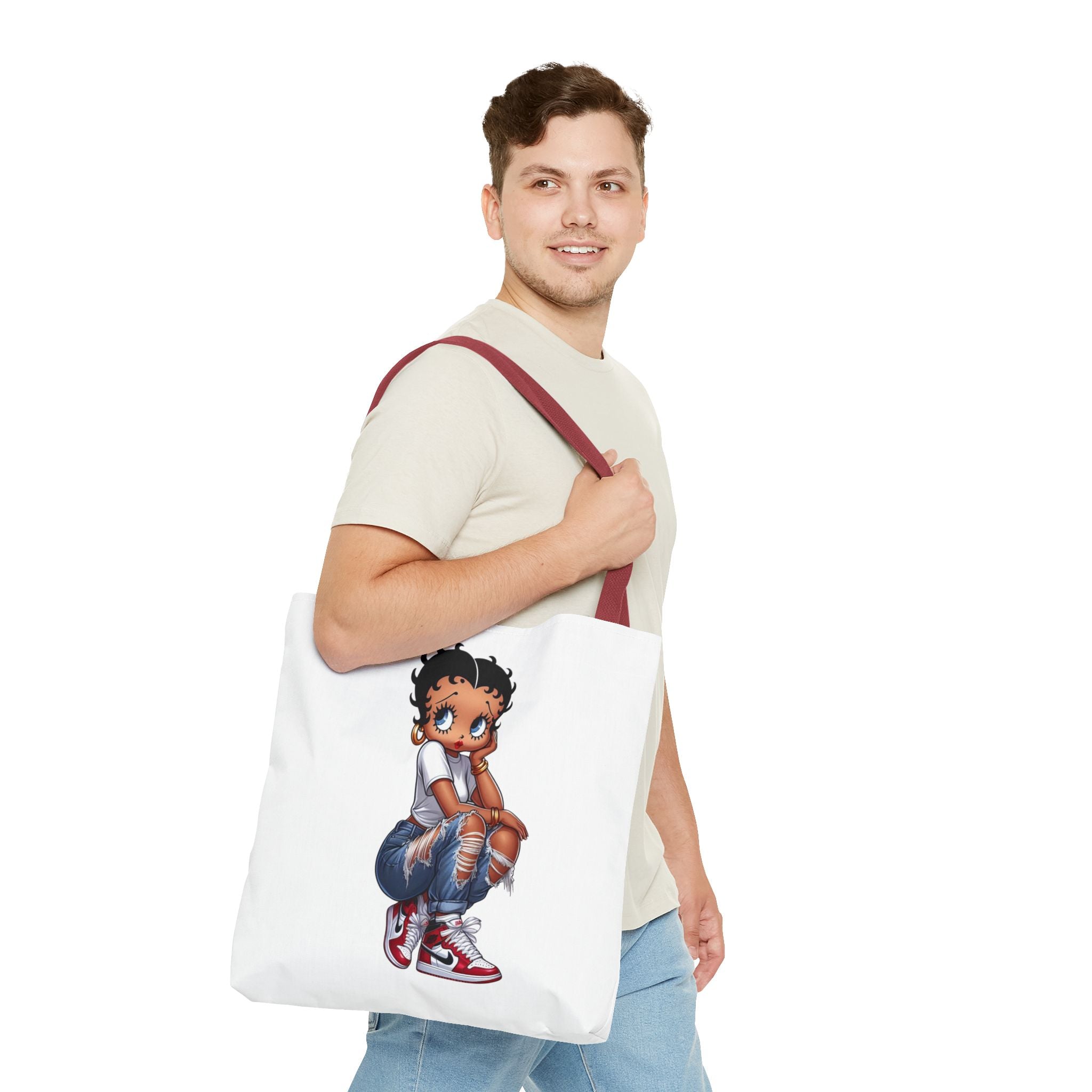 Betty Boop Style Tote Bag — Retro Pin-Up Cartoon Design
