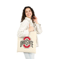 Ohio State Buckeye Cotton Canvas Tote Bag — Natural Campus Market Tote