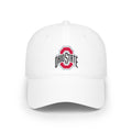 Ohio State Low Profile Baseball Cap - White And Red Buckeye Logo Hat for Fans