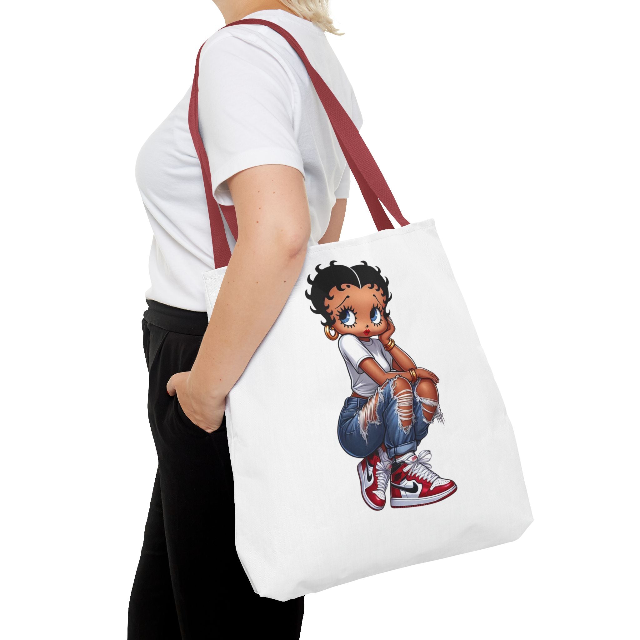 Betty Boop Style Tote Bag — Retro Pin-Up Cartoon Design