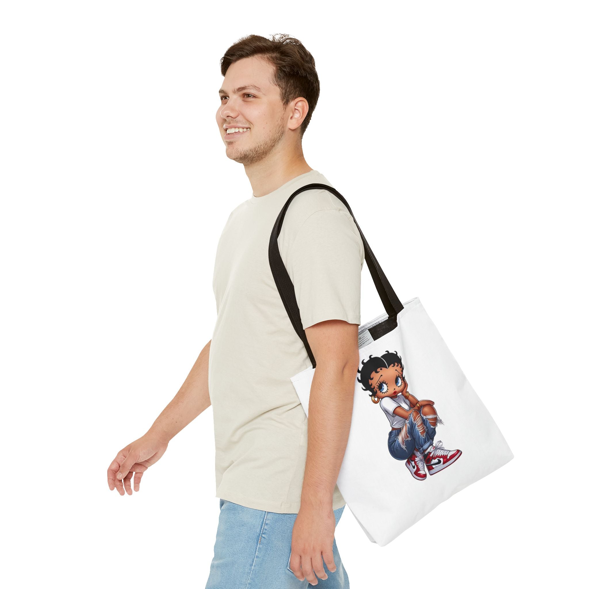Betty Boop Style Tote Bag — Retro Pin-Up Cartoon Design