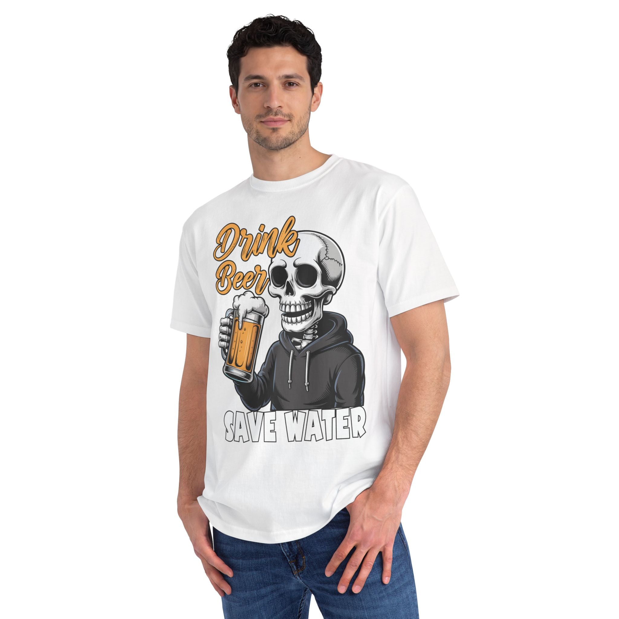 Drink Beer Save Water Skull T‑Shirt — Funny Beer Lover Tee