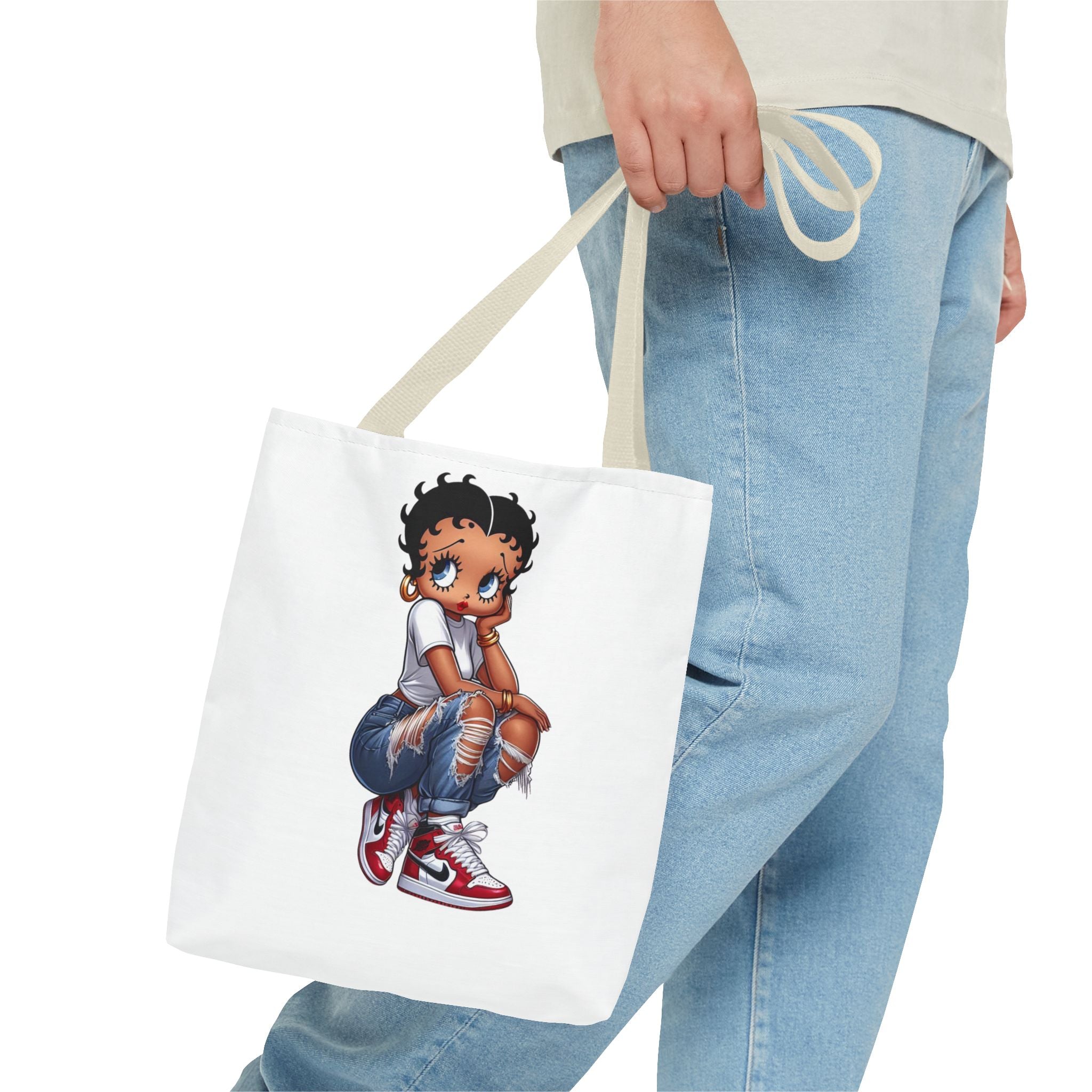 Betty Boop Style Tote Bag — Retro Pin-Up Cartoon Design