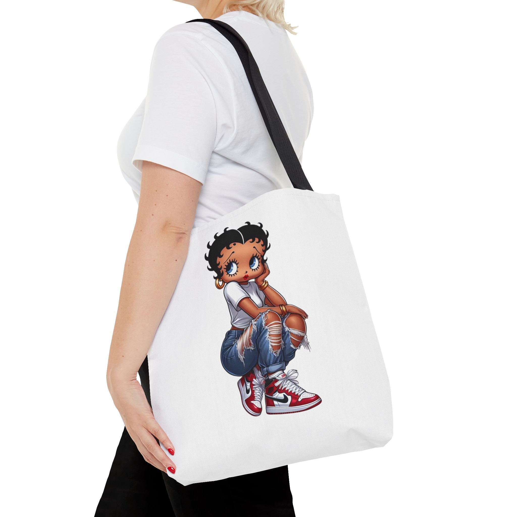 Betty Boop Style Tote Bag — Retro Pin-Up Cartoon Design