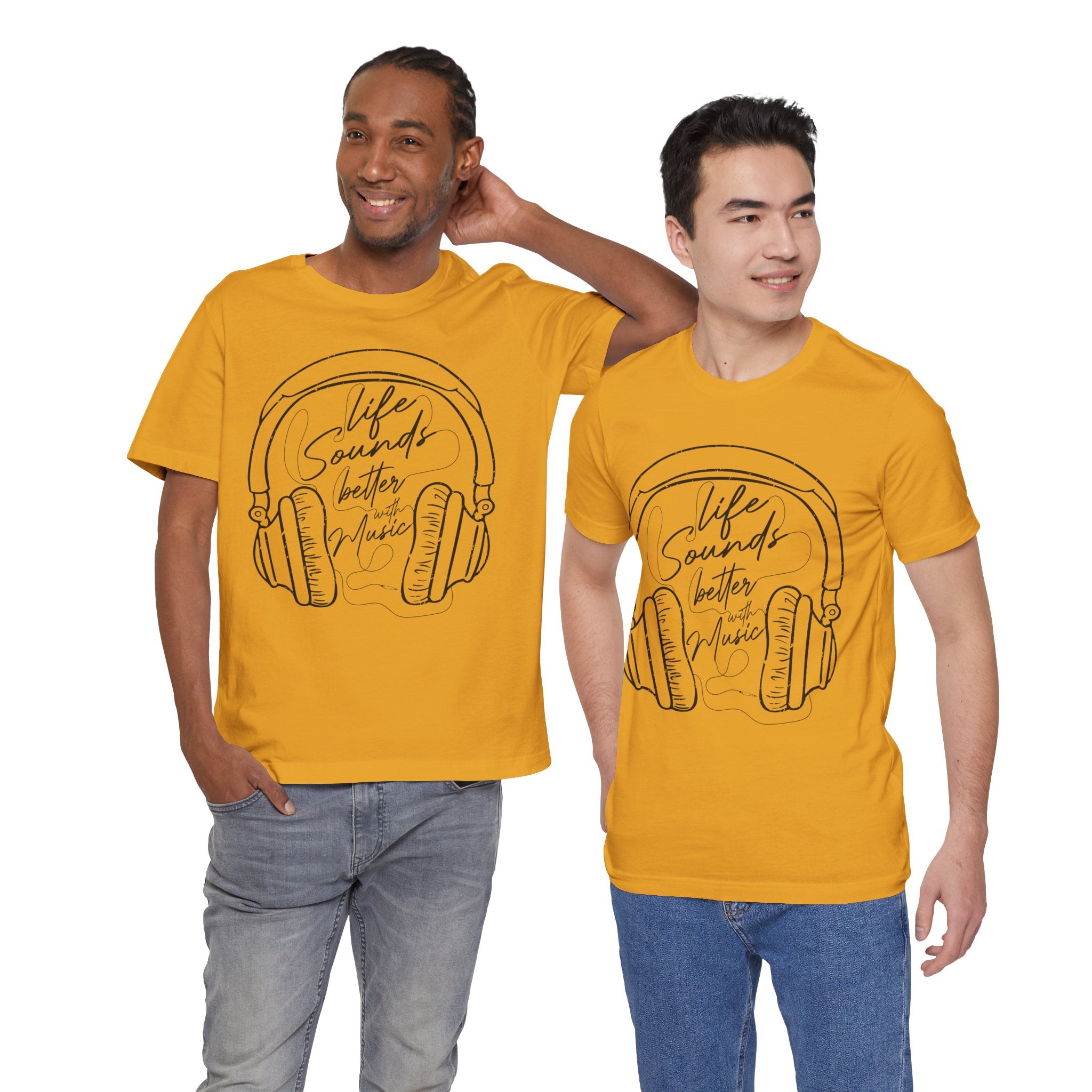 Life Sounds Better With Music Headphone T-Shirt