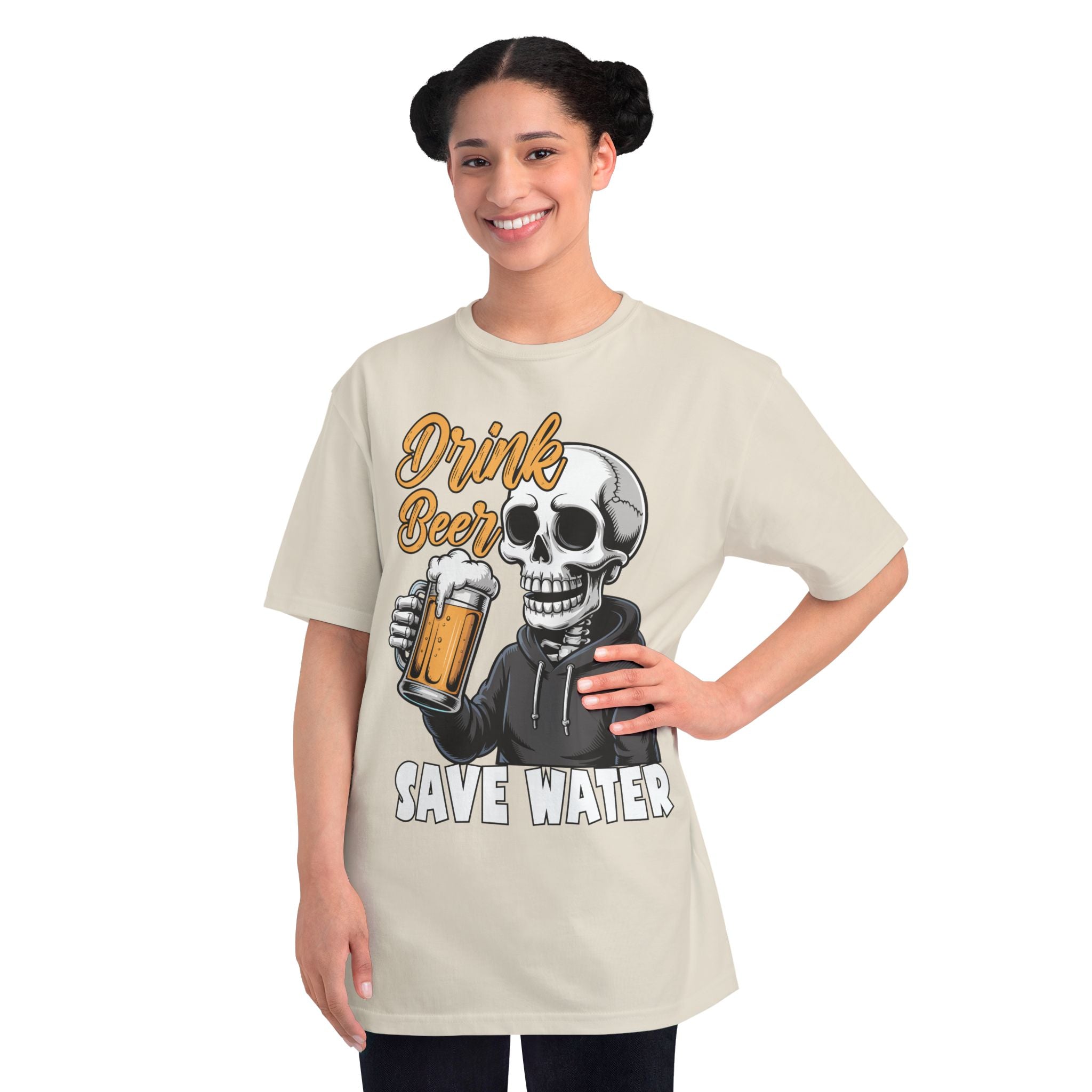 Drink Beer Save Water Skull T‑Shirt — Funny Beer Lover Tee