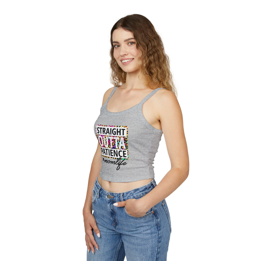 Straight Outta Patience #MomLife Spaghetti Tank Top
