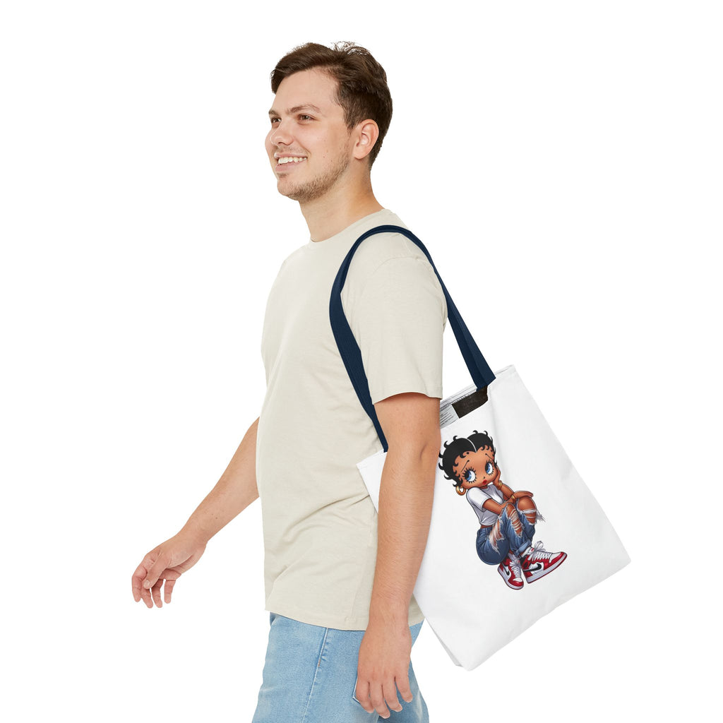 Betty Boop Style Tote Bag — Retro Pin-Up Cartoon Design