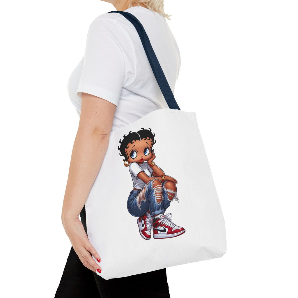 Betty Boop Style Tote Bag — Retro Pin-Up Cartoon Design
