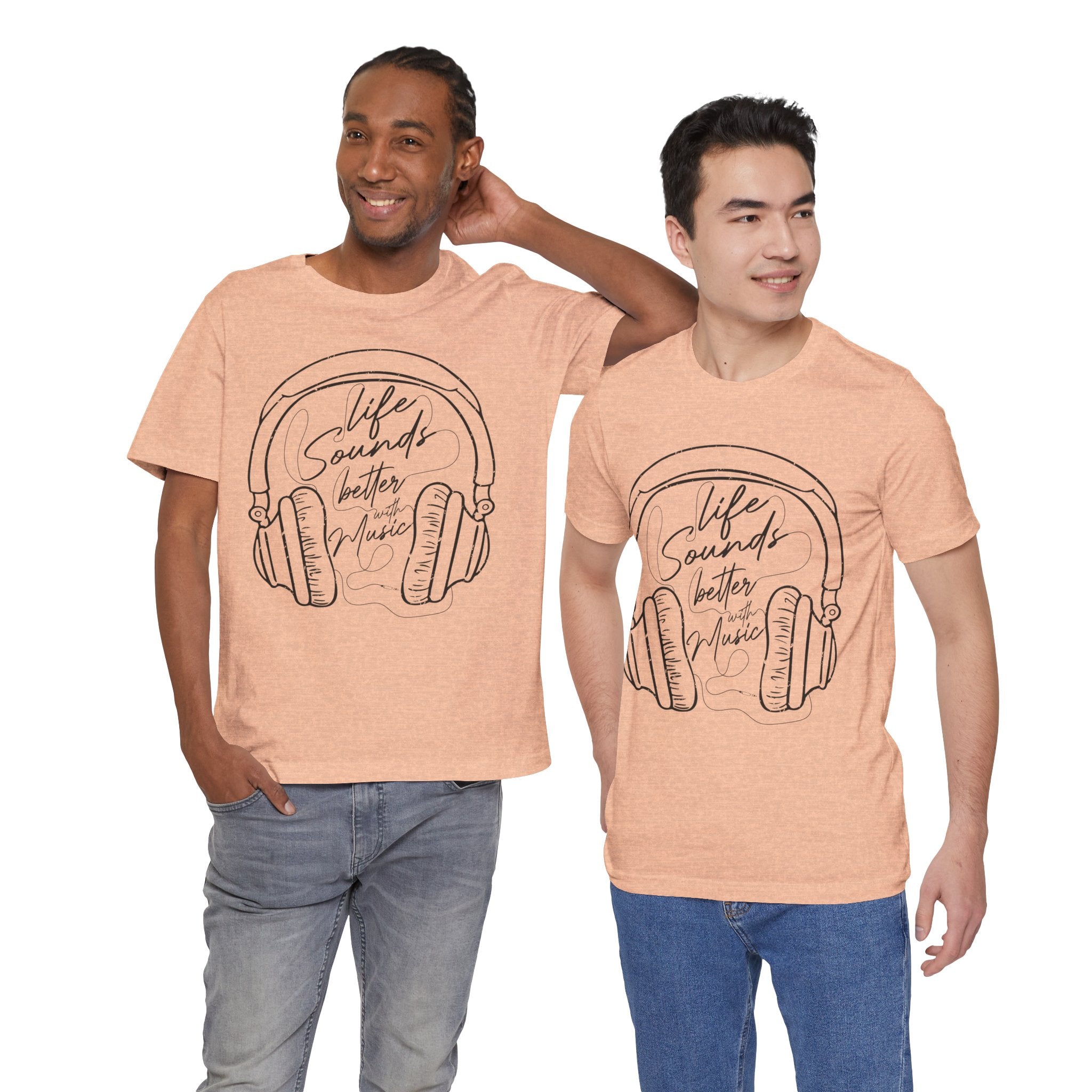 Life Sounds Better With Music Headphone T-Shirt
