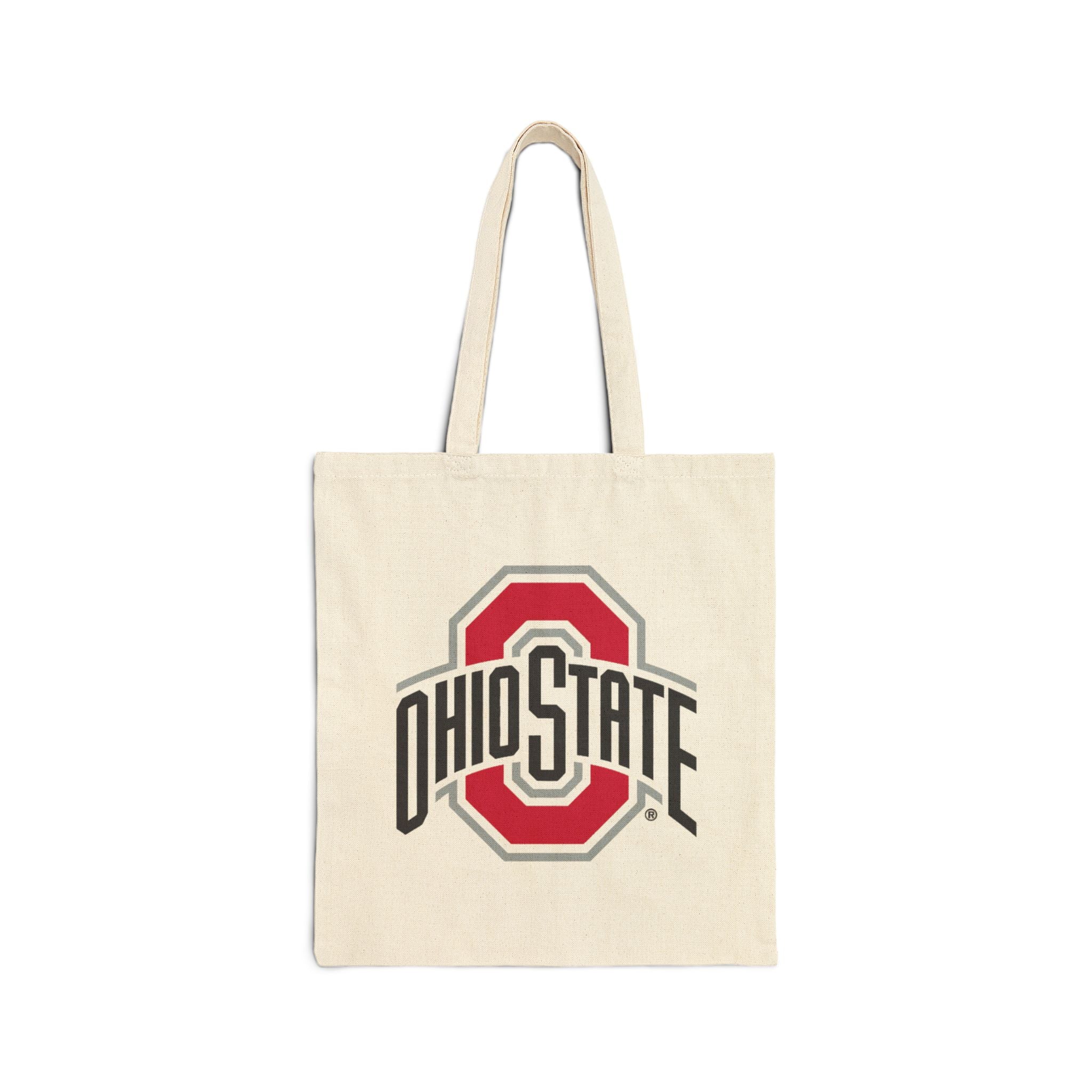 Ohio State Buckeye Cotton Canvas Tote Bag — Natural Campus Market Tote