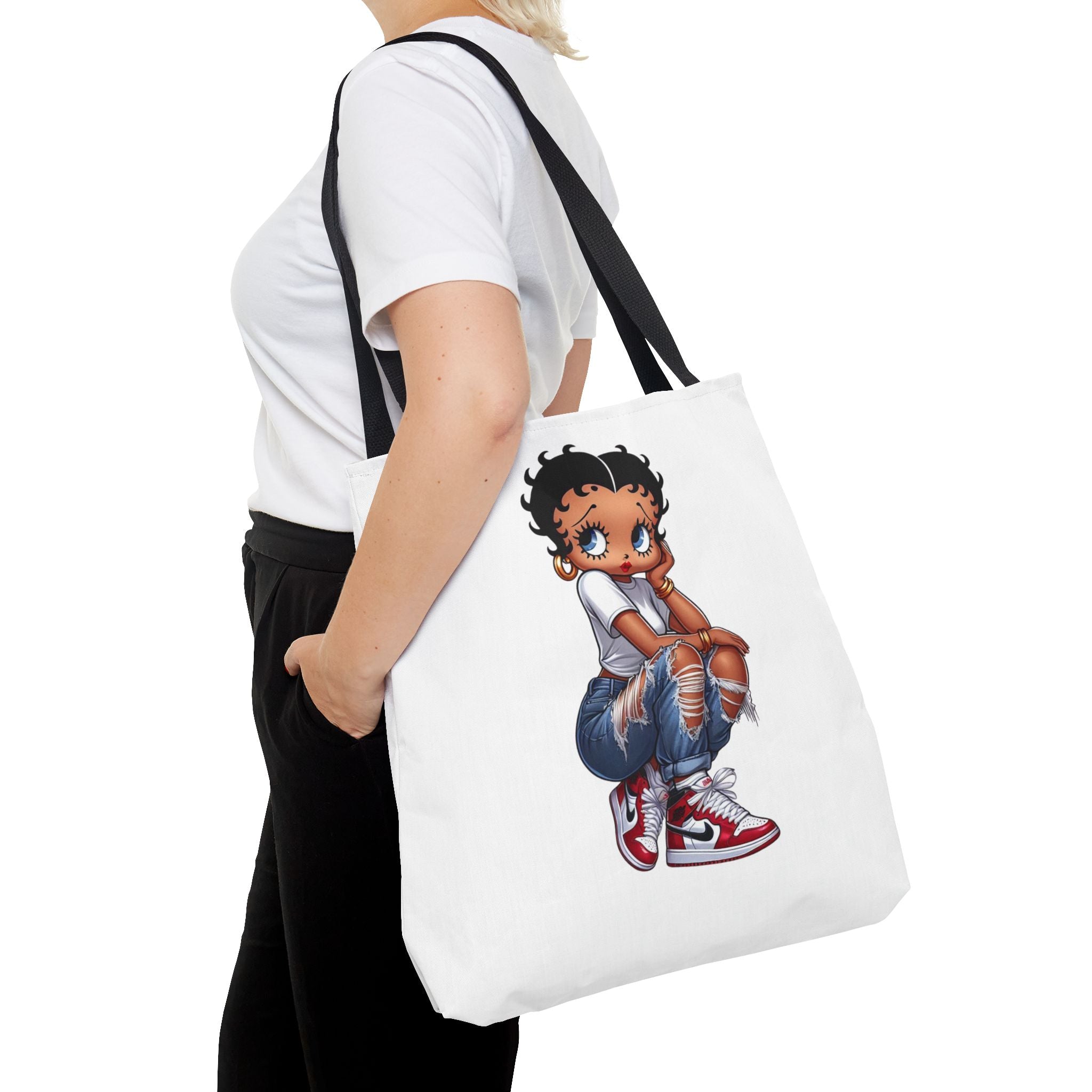 Betty Boop Style Tote Bag — Retro Pin-Up Cartoon Design