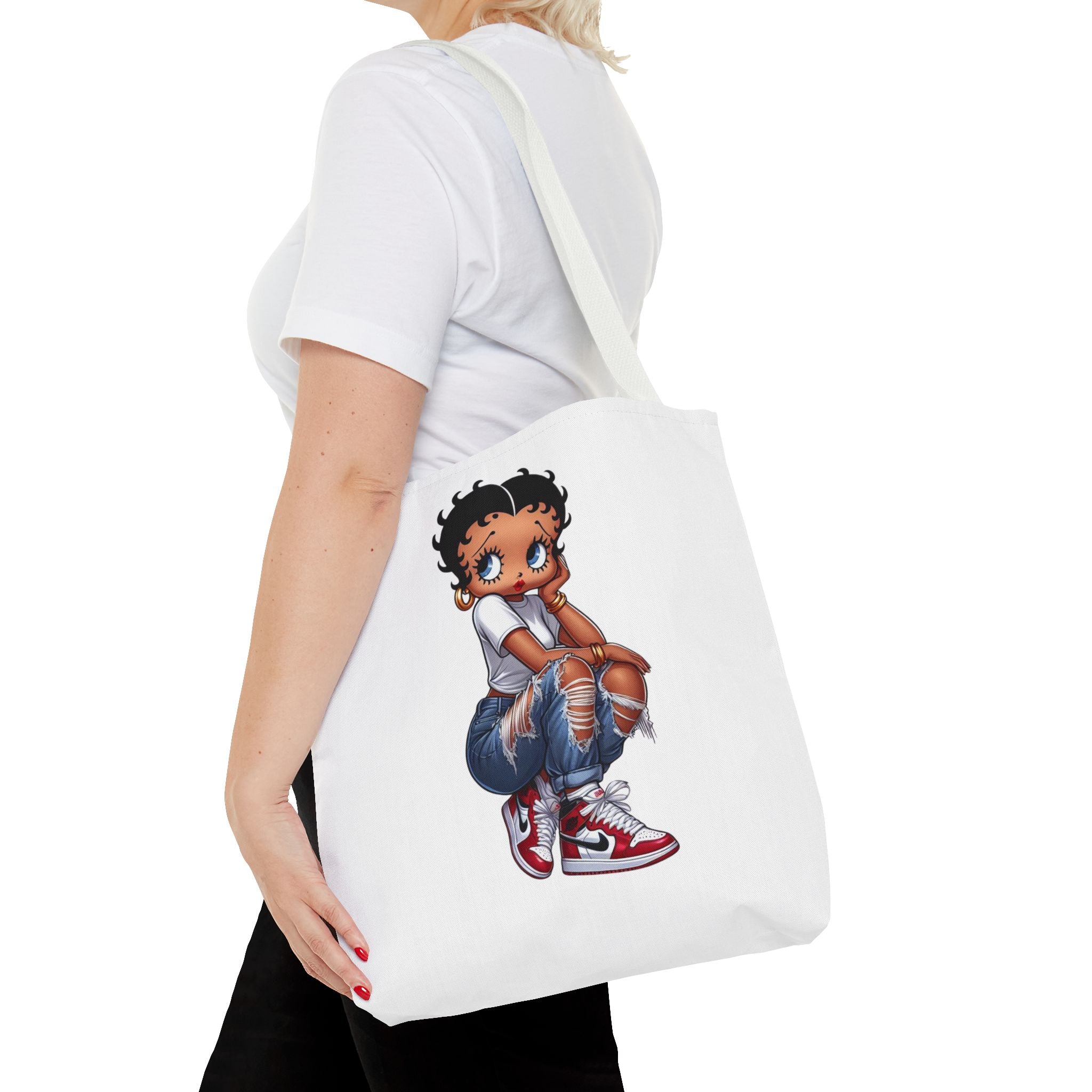 Betty Boop Style Tote Bag — Retro Pin-Up Cartoon Design