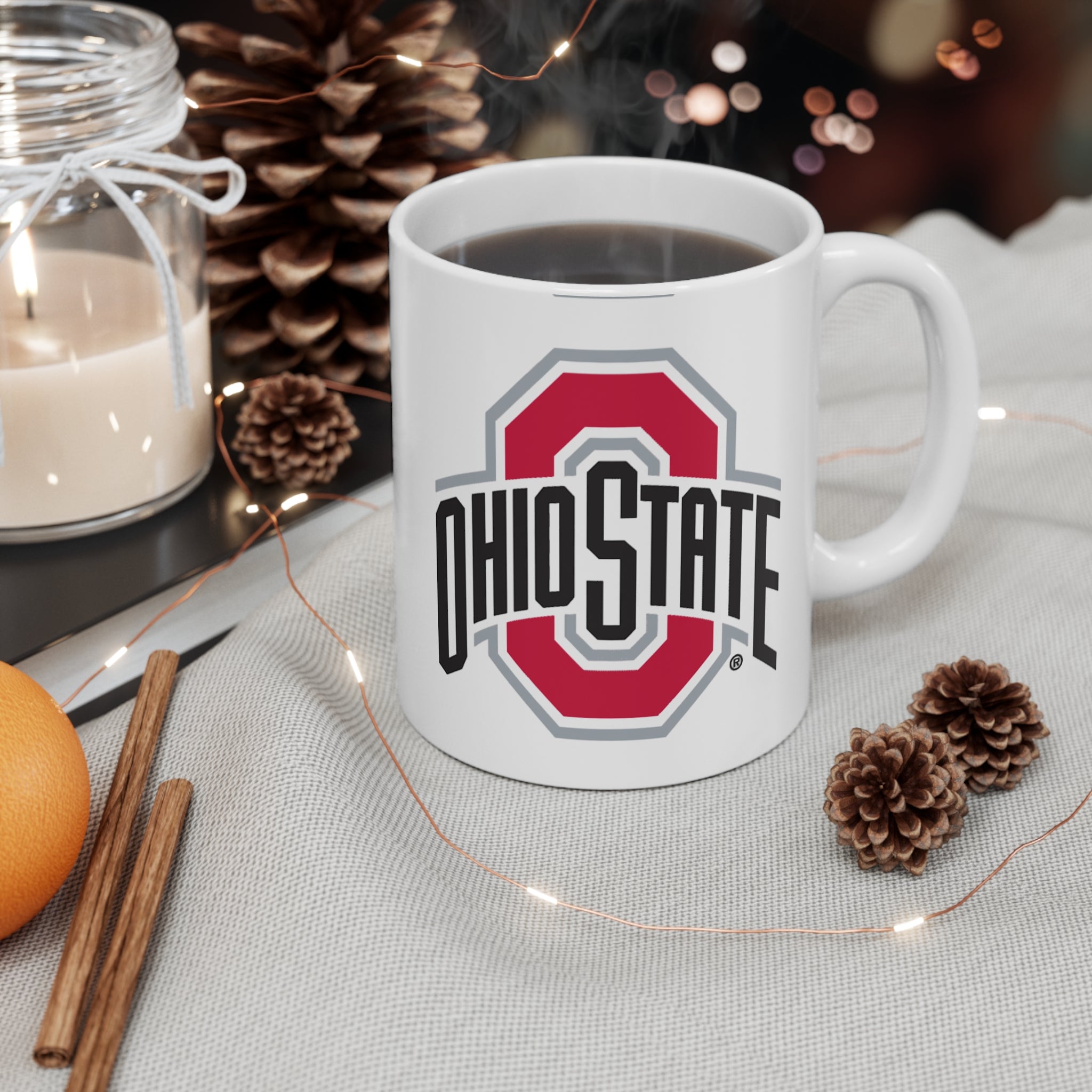 Ohio State Buckeye Logo Mug — 11oz Ceramic Coffee Cup