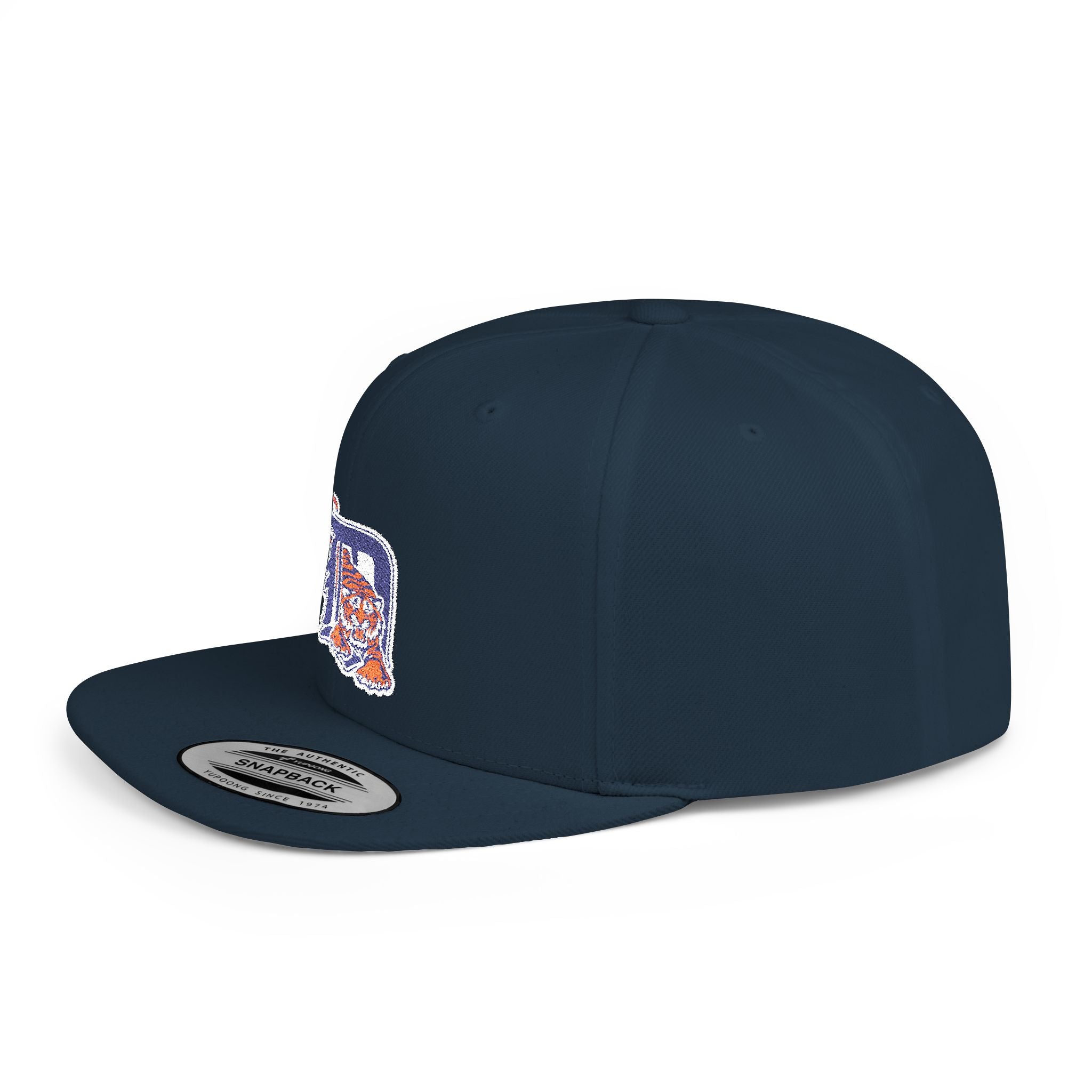 Detroit Tigers Letter Snapback Hat — Flat Bill Baseball Cap