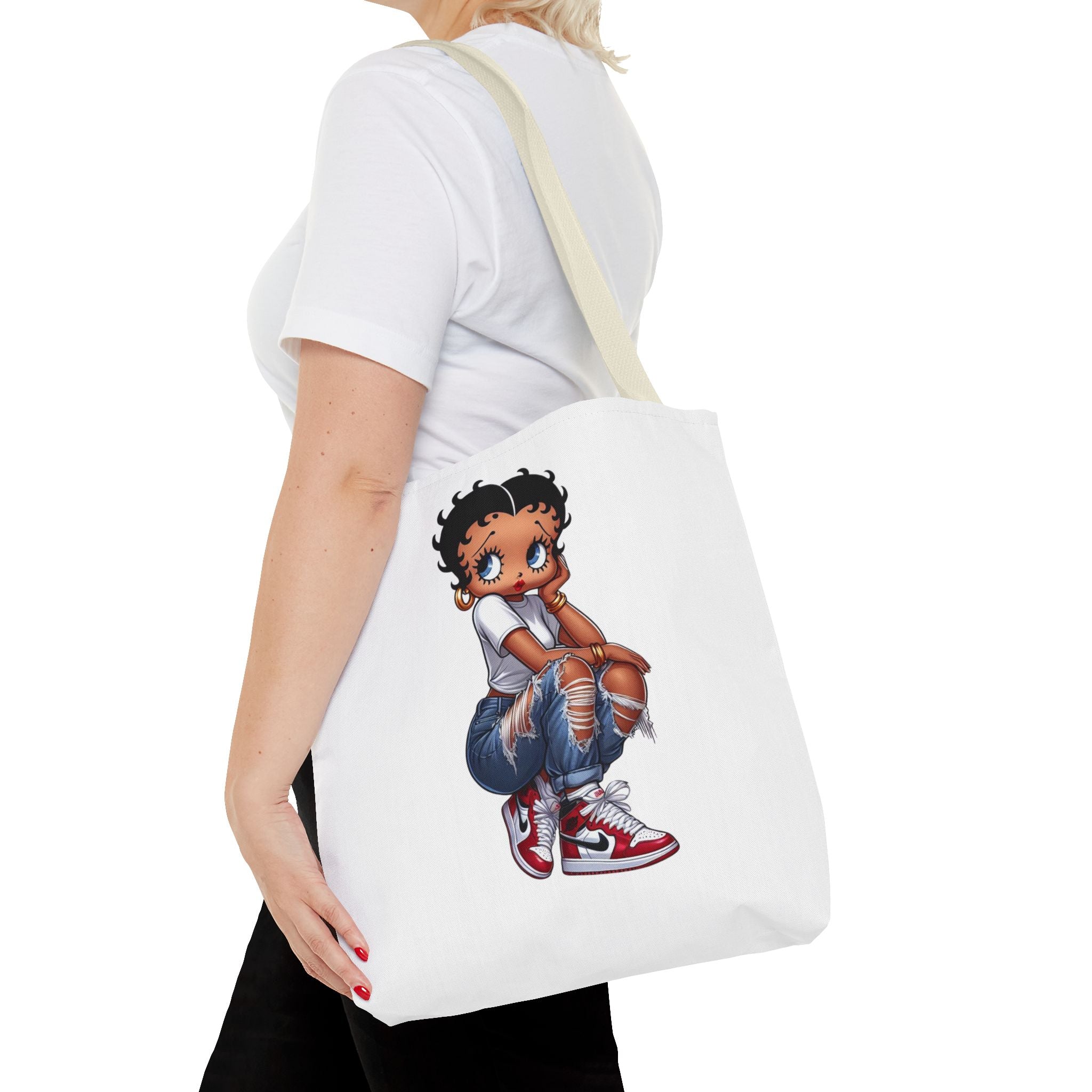 Betty Boop Style Tote Bag — Retro Pin-Up Cartoon Design