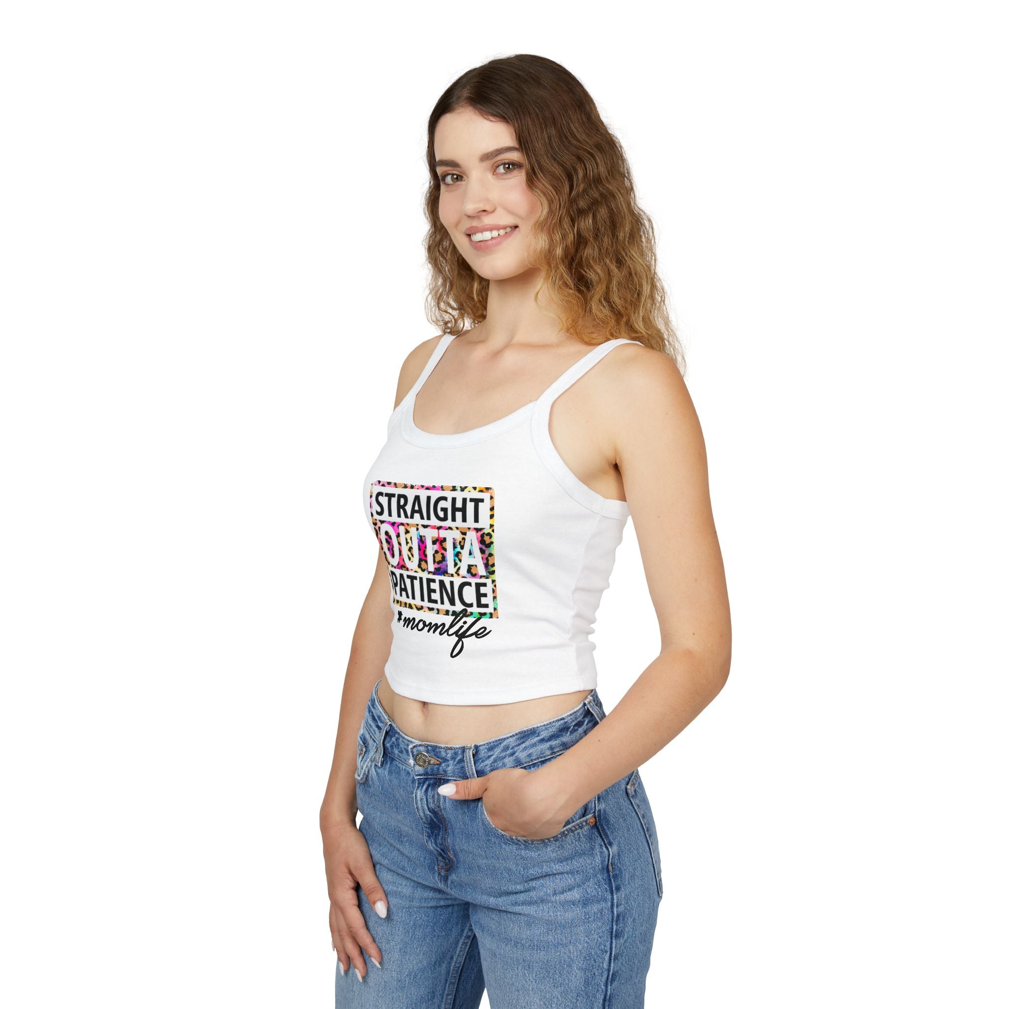 Straight Outta Patience #MomLife Spaghetti Tank Top