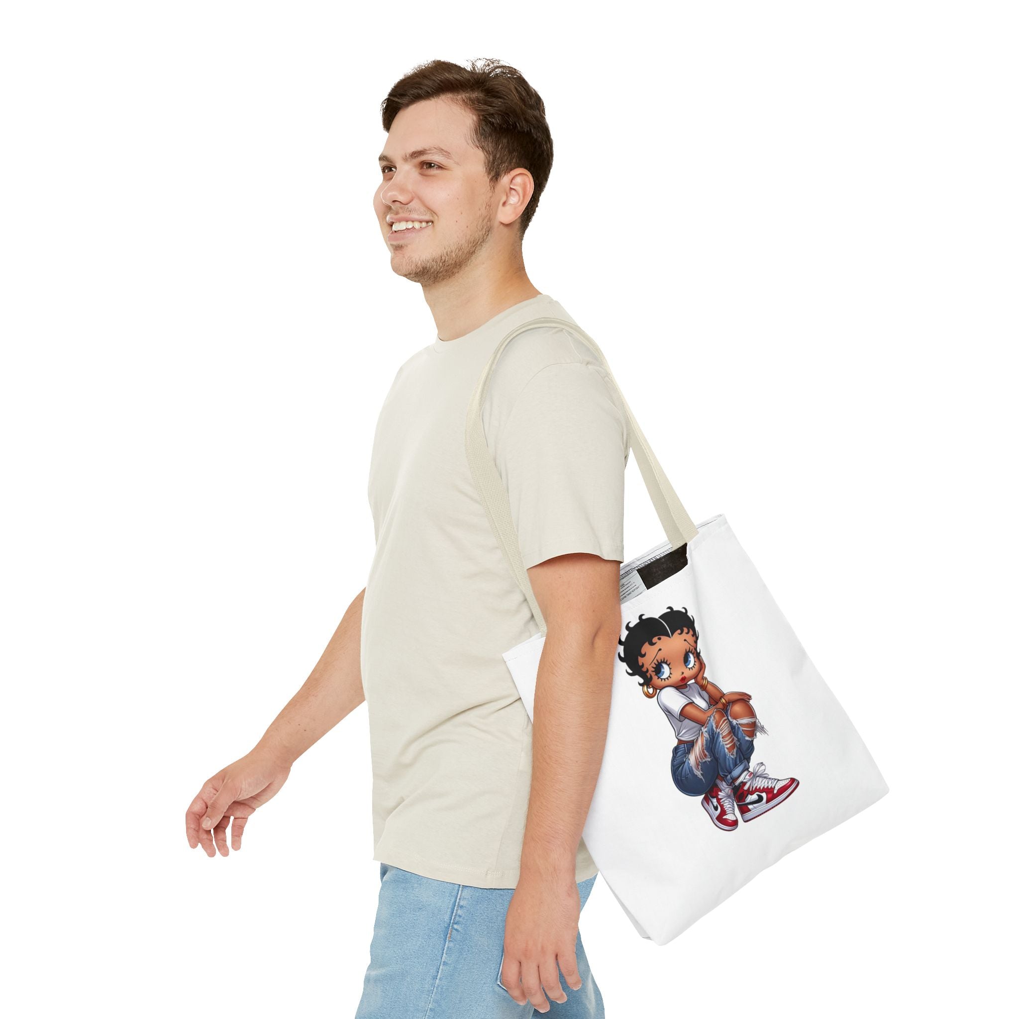 Betty Boop Style Tote Bag — Retro Pin-Up Cartoon Design