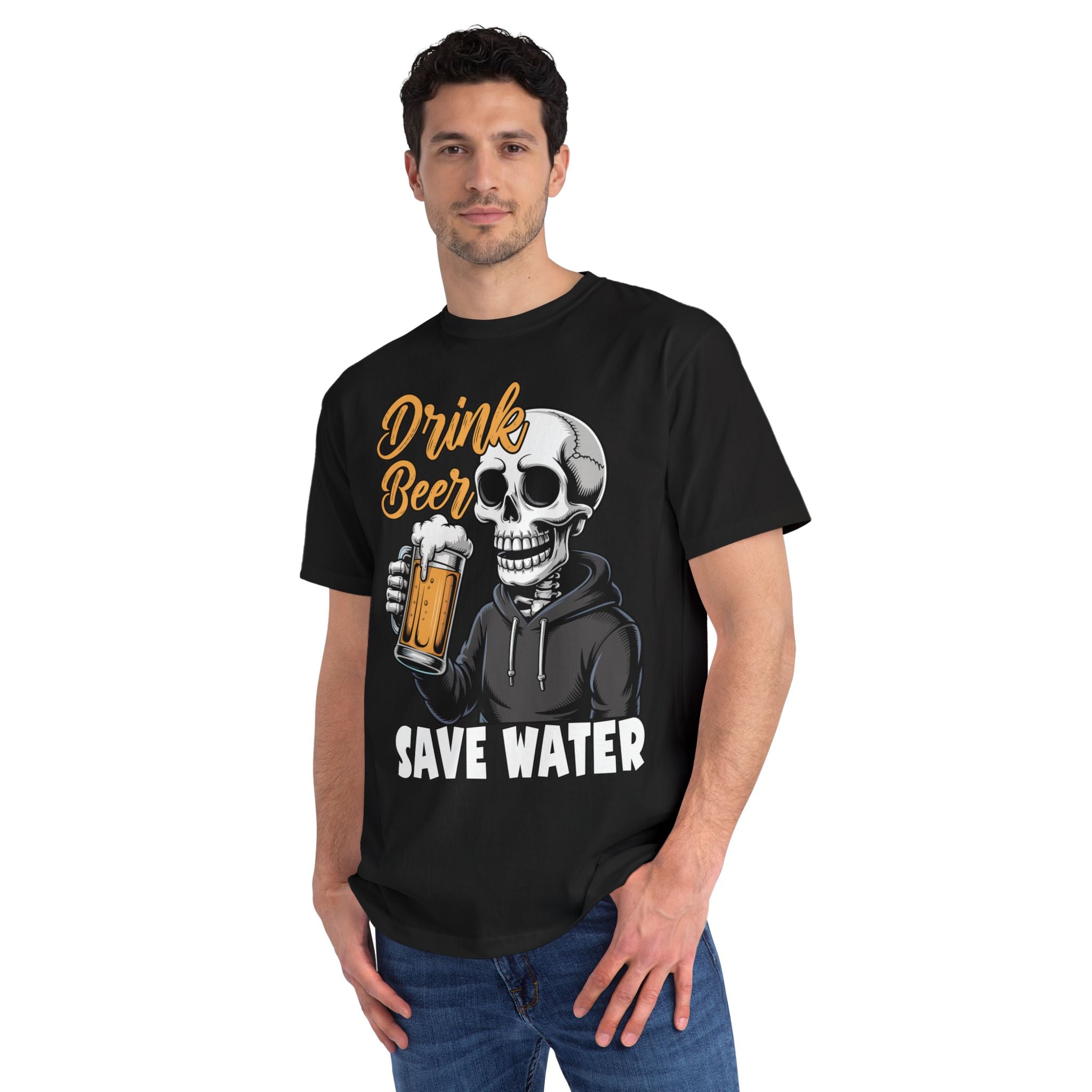 Drink Beer Save Water Skull T‑Shirt — Funny Beer Lover Tee