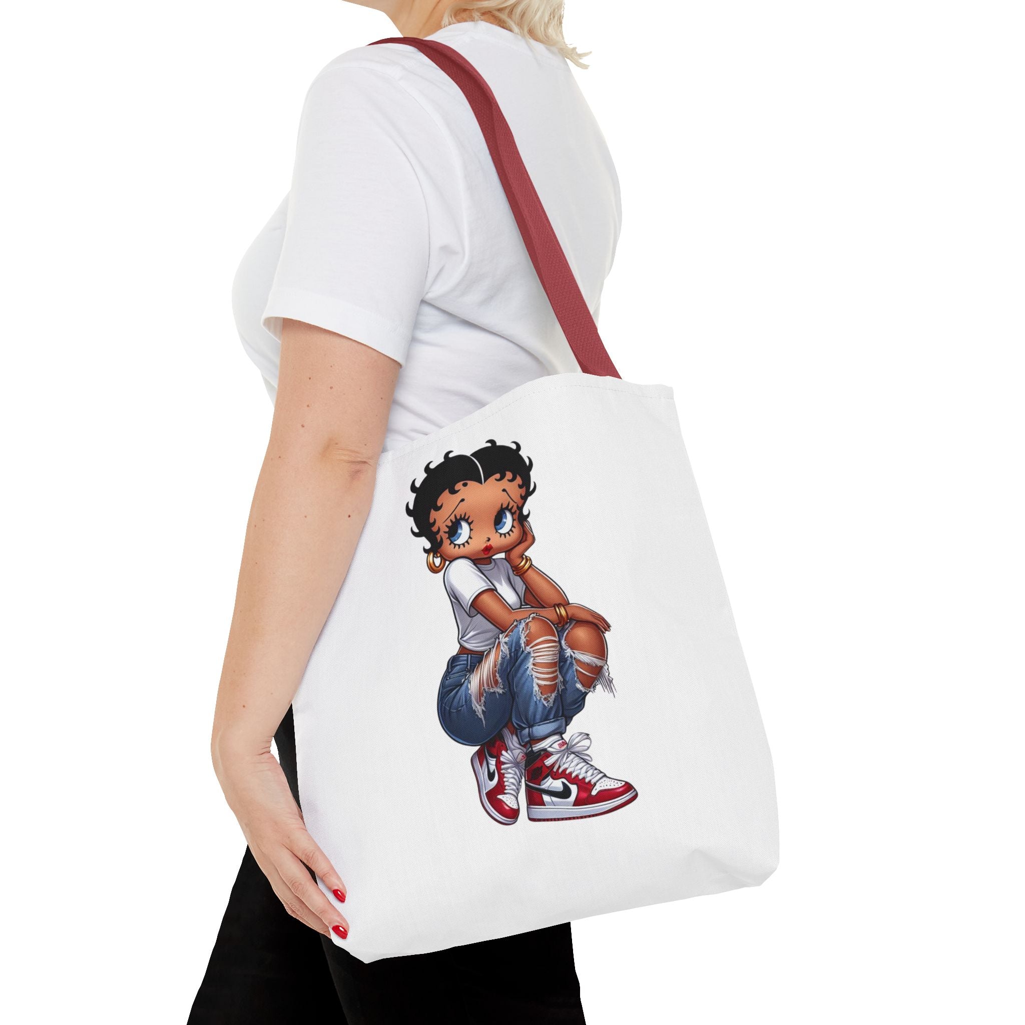 Betty Boop Style Tote Bag — Retro Pin-Up Cartoon Design