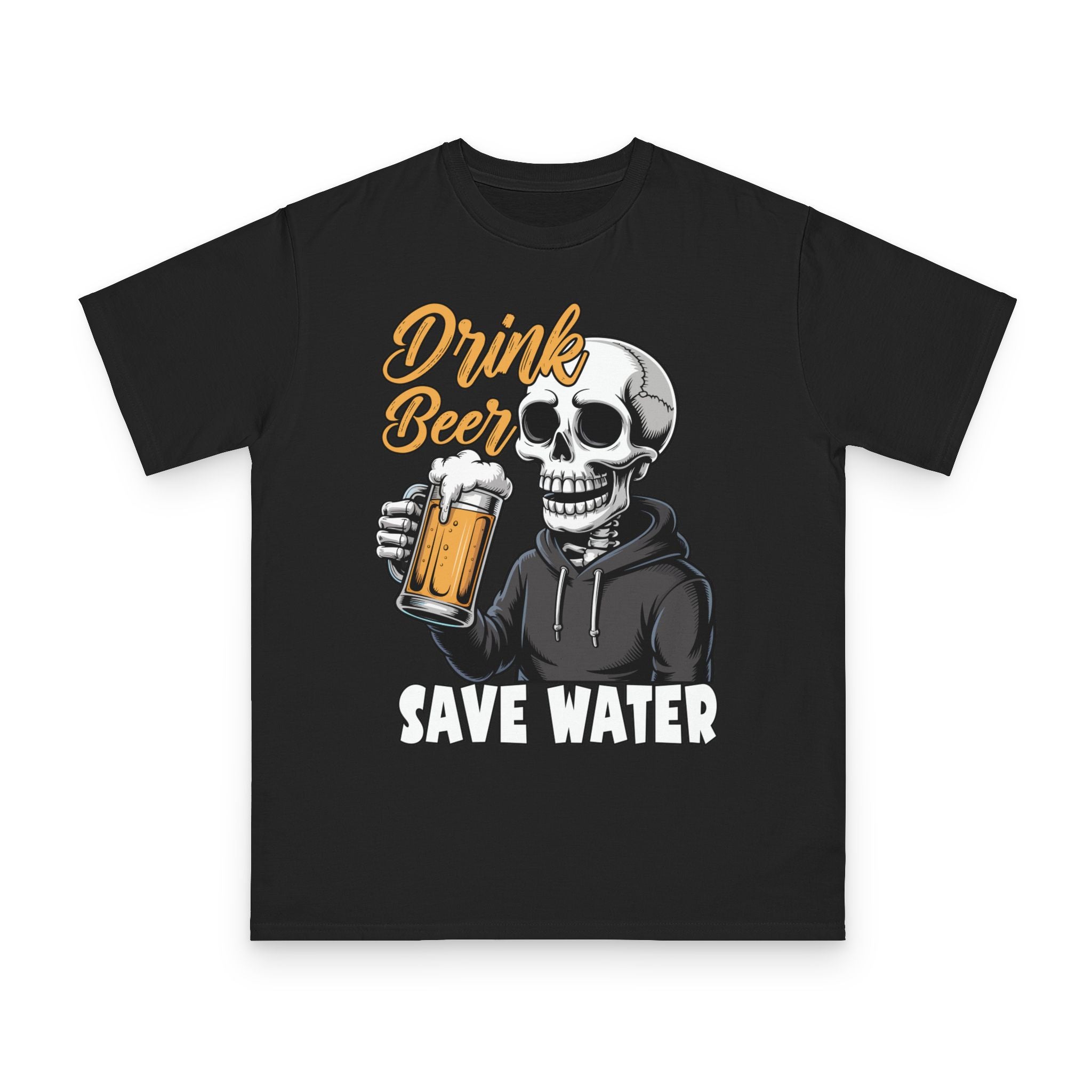 Drink Beer Save Water Skull T‑Shirt — Funny Beer Lover Tee