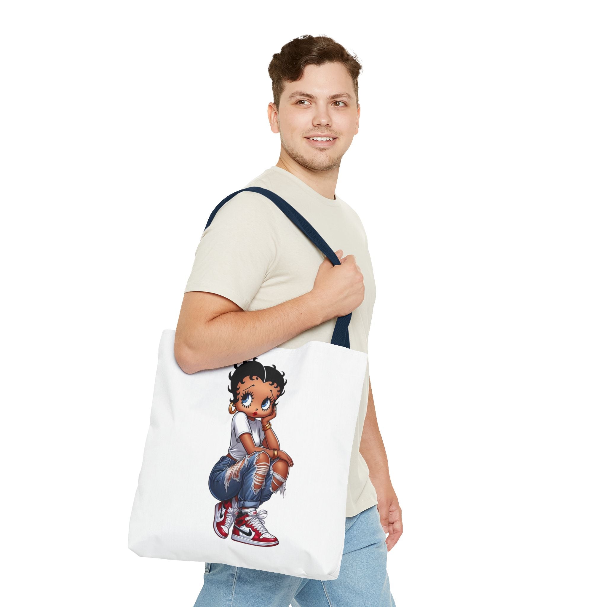 Betty Boop Style Tote Bag — Retro Pin-Up Cartoon Design