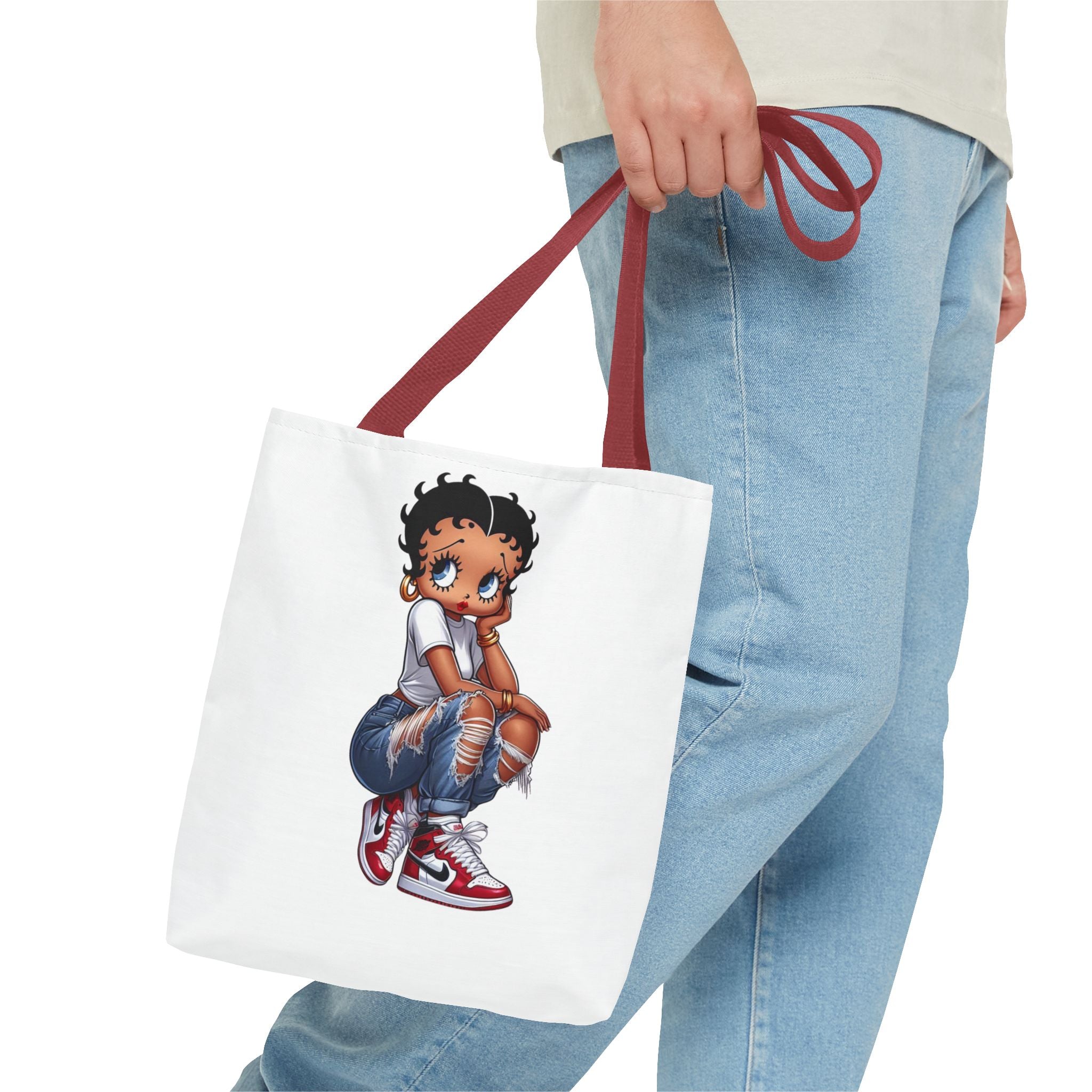 Betty Boop Style Tote Bag — Retro Pin-Up Cartoon Design
