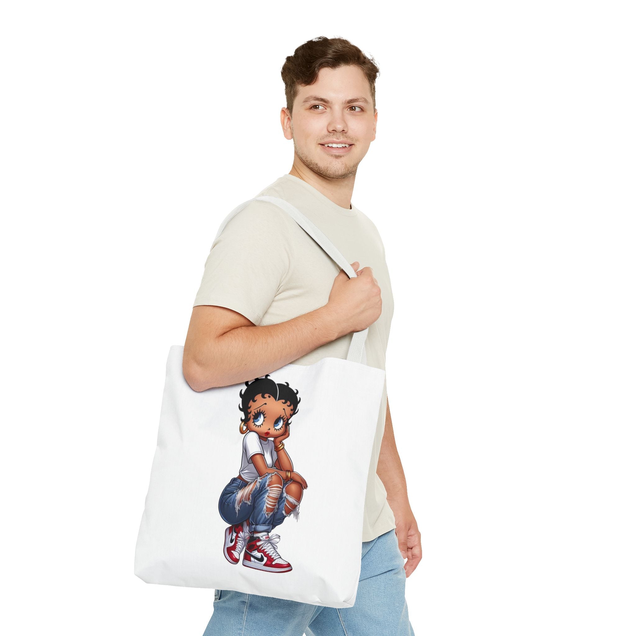 Betty Boop Style Tote Bag — Retro Pin-Up Cartoon Design
