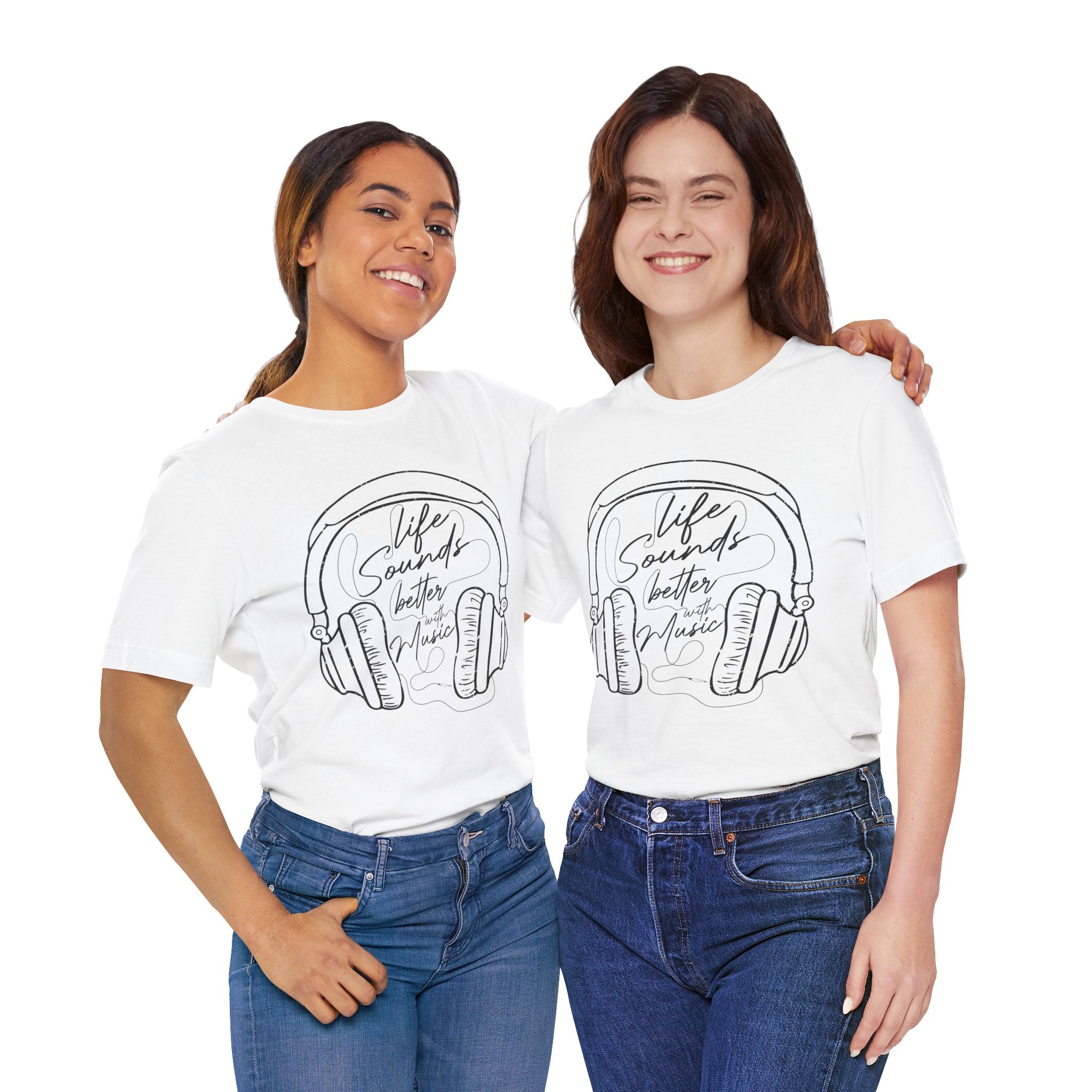 Life Sounds Better With Music Headphone T-Shirt
