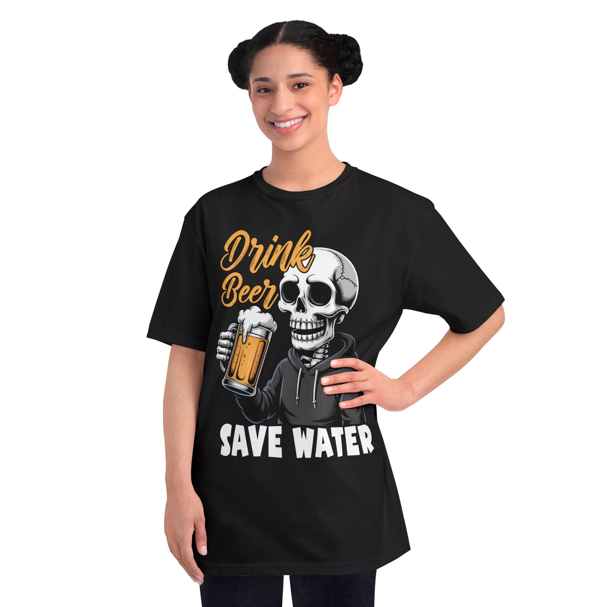Drink Beer Save Water Skull T‑Shirt — Funny Beer Lover Tee