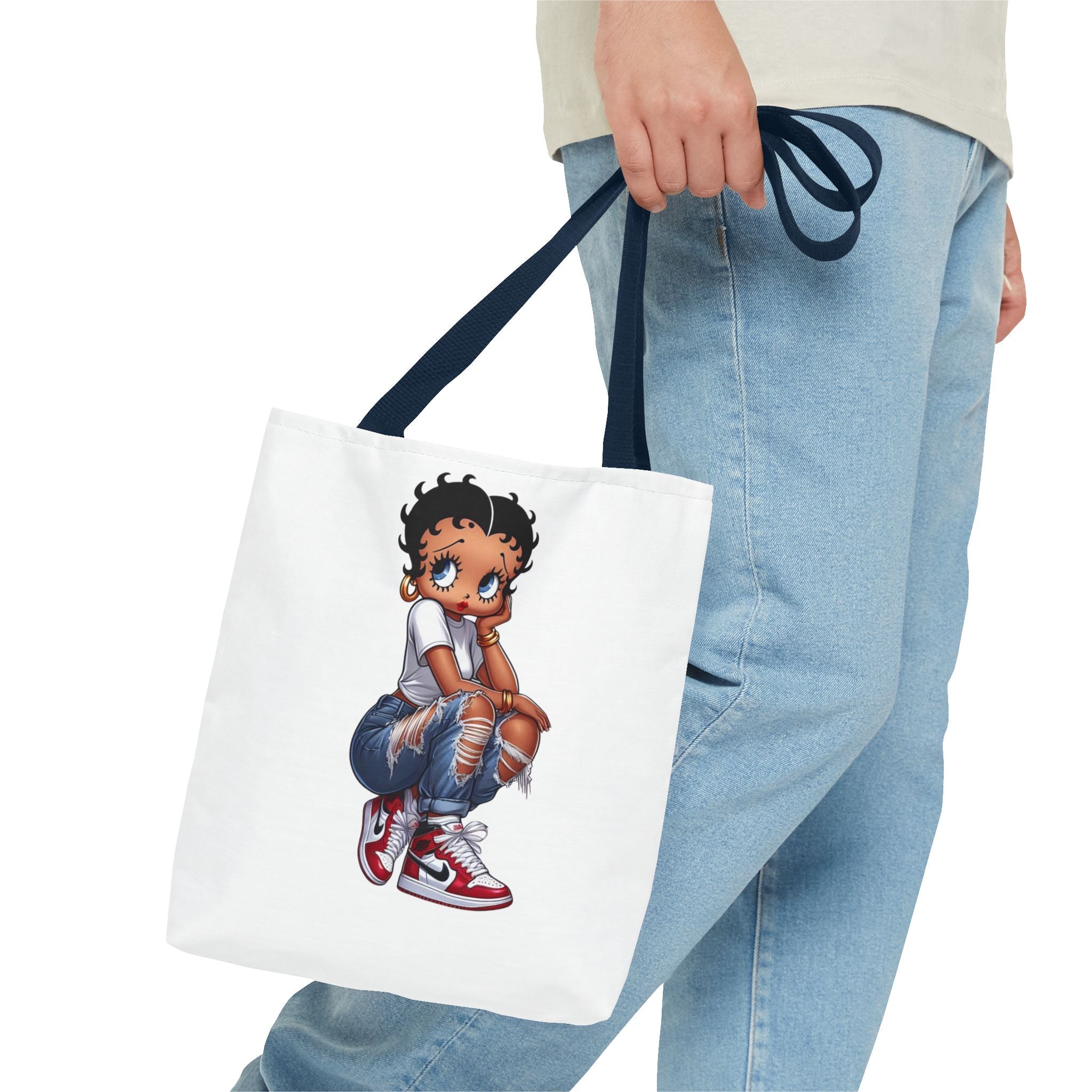 Betty Boop Style Tote Bag — Retro Pin-Up Cartoon Design
