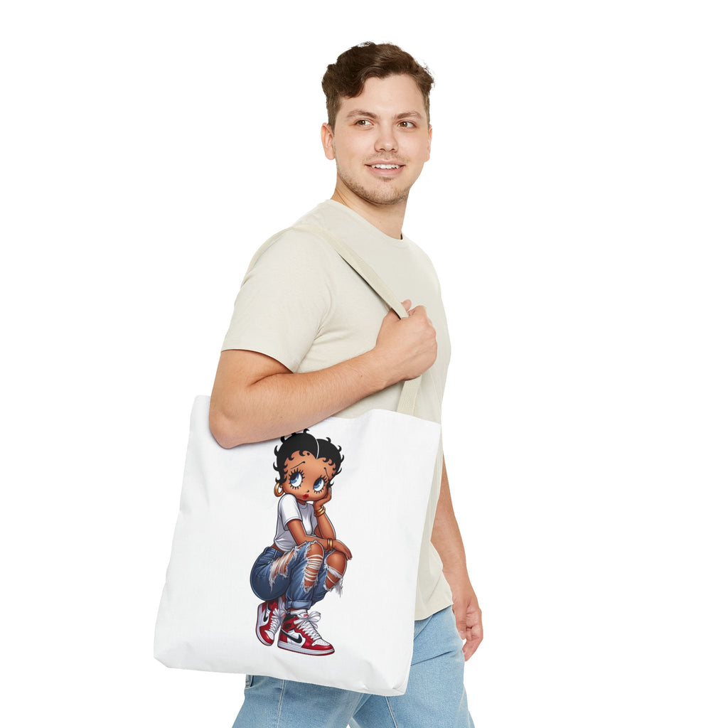 Betty Boop Style Tote Bag — Retro Pin-Up Cartoon Design
